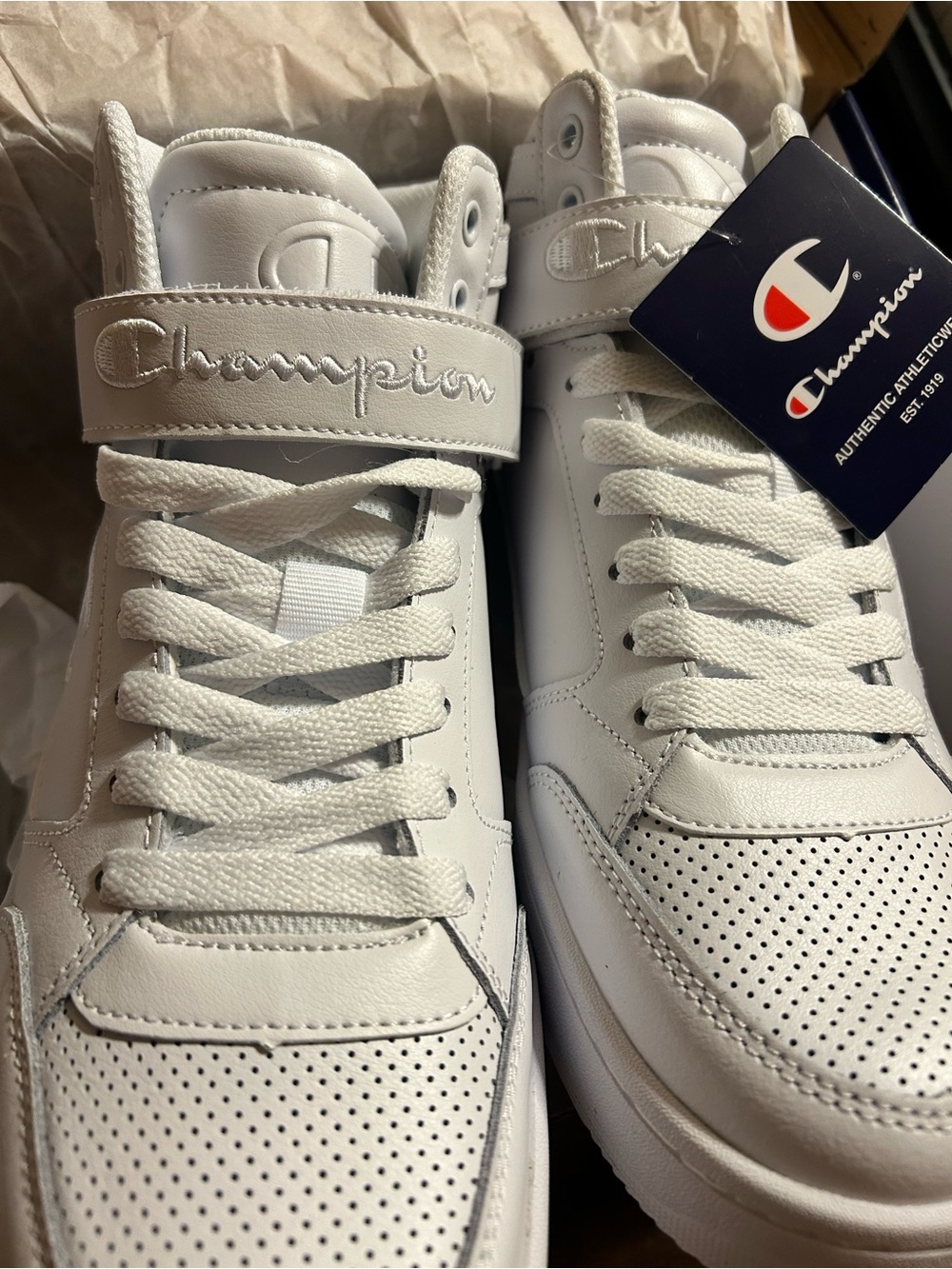 Champion Men’s White High-Top Sneakers 8.5 NEW WITH TAGS